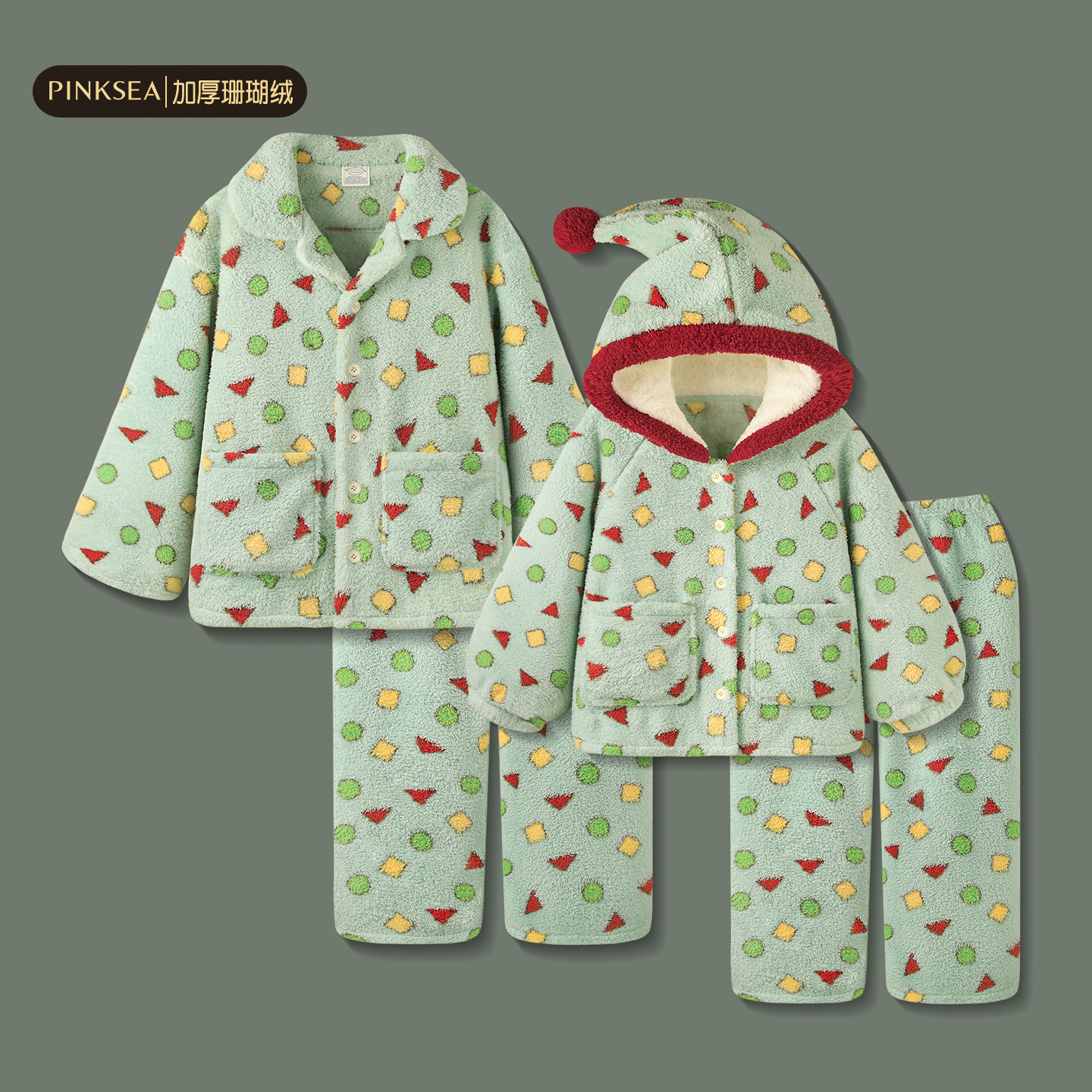 情侣睡衣2026新款女冬季加厚珊瑚绒保暖可爱卡通男士家居服可外穿