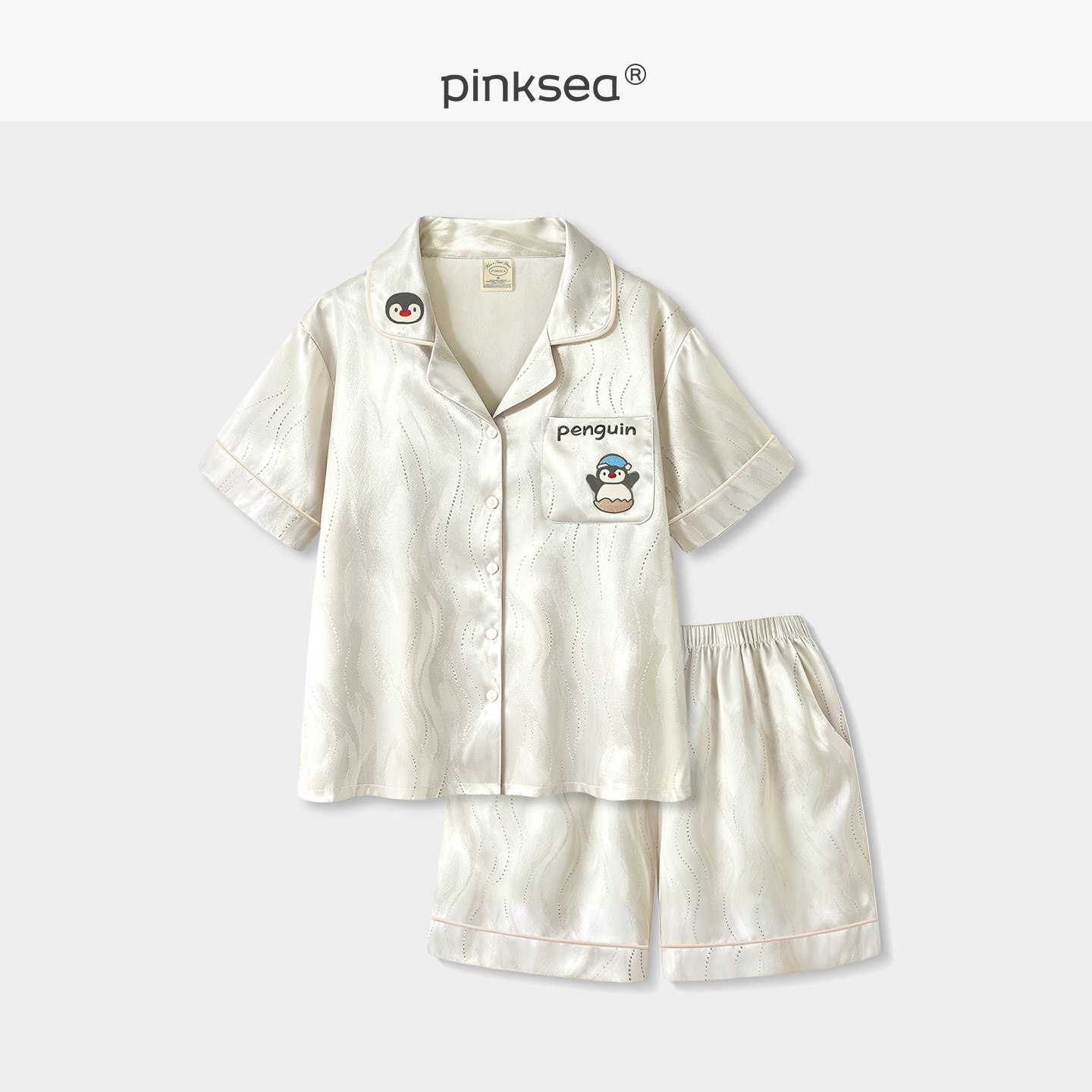 情侣睡衣夏季可爱冰丝短袖家居服图片