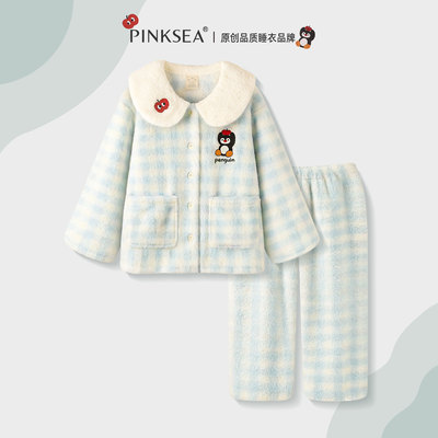 珊瑚绒睡衣女款冬季加厚