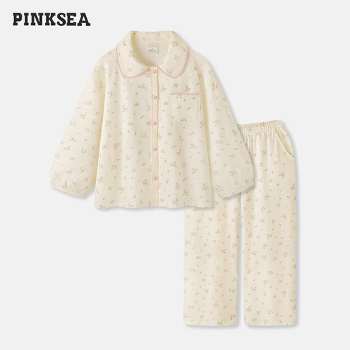 睡衣女超柔软纯棉碎花长袖家居服