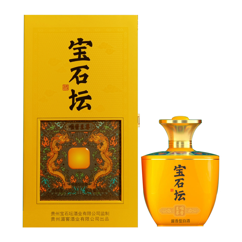 贵州湄窖 宝石坛龙御 53度酱香 500ml 1瓶装粮食白酒