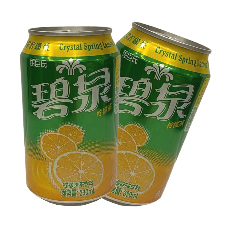 屈臣氏碧泉柠檬茶港式茶饮味道330ml罐装即饮下午茶饮品