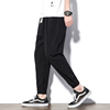 summer Flax Casual pants Easy Cotton and hemp Men's trousers Chinese style men's wear Linen suit Work pants trousers