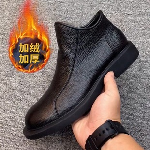 秋冬男士鞋子2025新款今年流行爆款马丁靴男二层牛皮外贸高帮男鞋