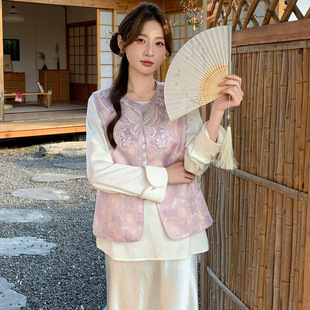 2026春季新款女装减龄百搭舒适宽松新中式国风马甲背心马甲