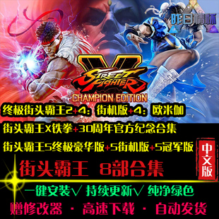 8部合集FTG格斗对打PC电脑单机游戏合集 5冠军版 终极街头霸王2