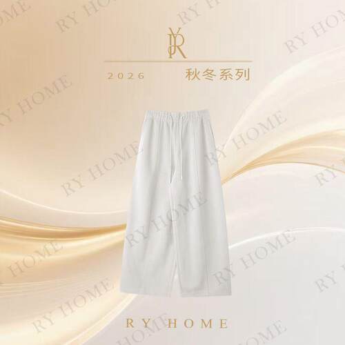 【容雨RYHOME】松紧腰休闲直筒阔腿裤263K3180