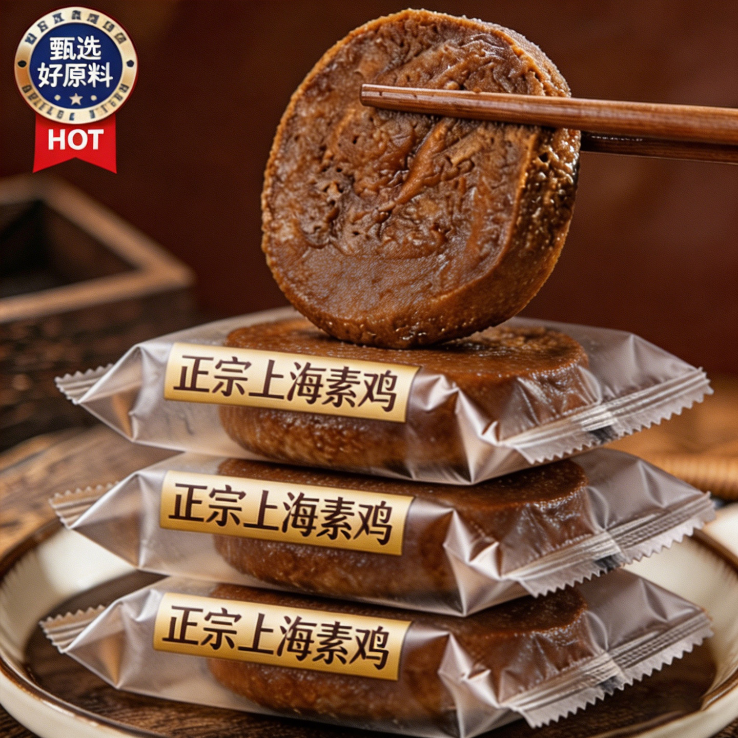 【现做现发】上海特产素鸡豆制品小零食小吃纯素食开袋即食熟食