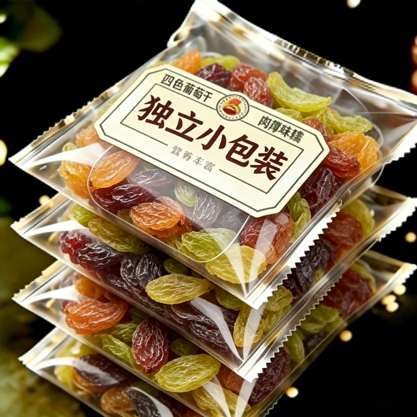 四色葡萄干旗舰店自然晾晒新疆特产多彩混合黑加仑优质烘焙提子干