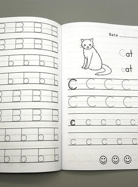 26个英文字母练习题纸ABC字母大小写启蒙册带笔顺涂描红ben