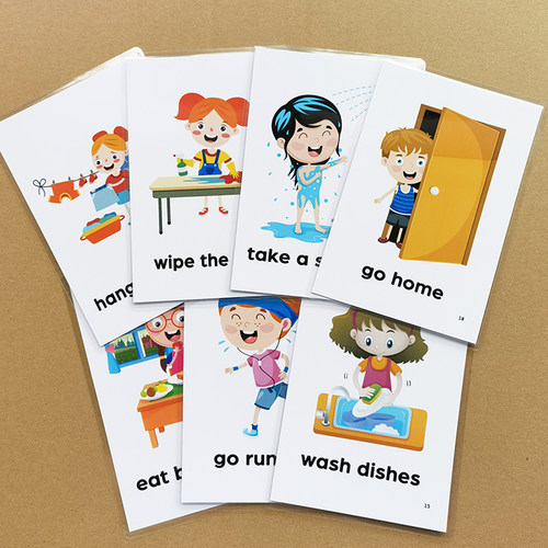 日常生活英语短语卡片语言训教具