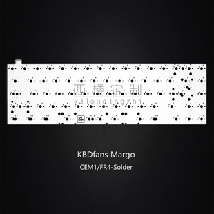 KBDfans FR4客制化PCB支持VIA改键1K回报底灯可调 Margo焊接CEM1