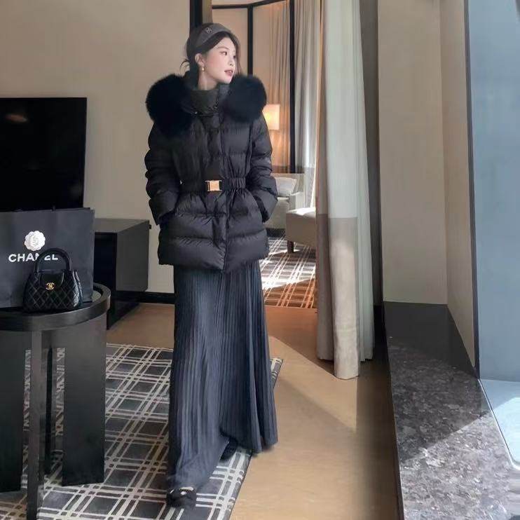 【大明月女装】韩系收腰帽版毛领短款排骨棉服QG3387,女装/女士精品,大码棉服,淘宝优惠券,粉丝福利购,淘宝优惠卷