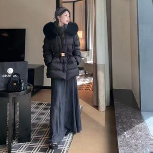 毛领短款 韩系收腰帽版 排骨棉服QG3387 大明月女装