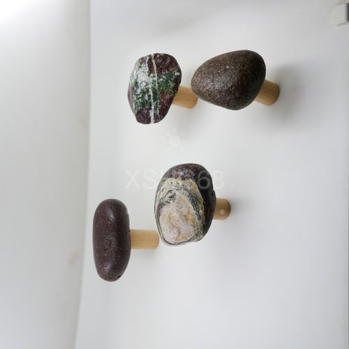 侘寂风彩色石头衣帽挂勾创意装饰