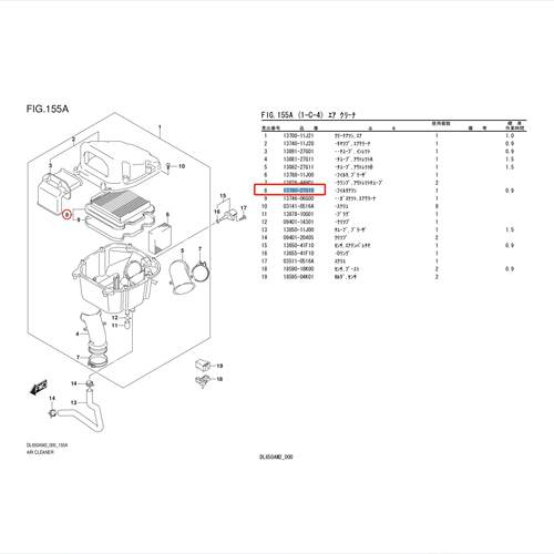铃木DL650原厂空气滤芯日本进口