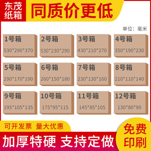 东茂打包特硬加厚批发定制纸箱子