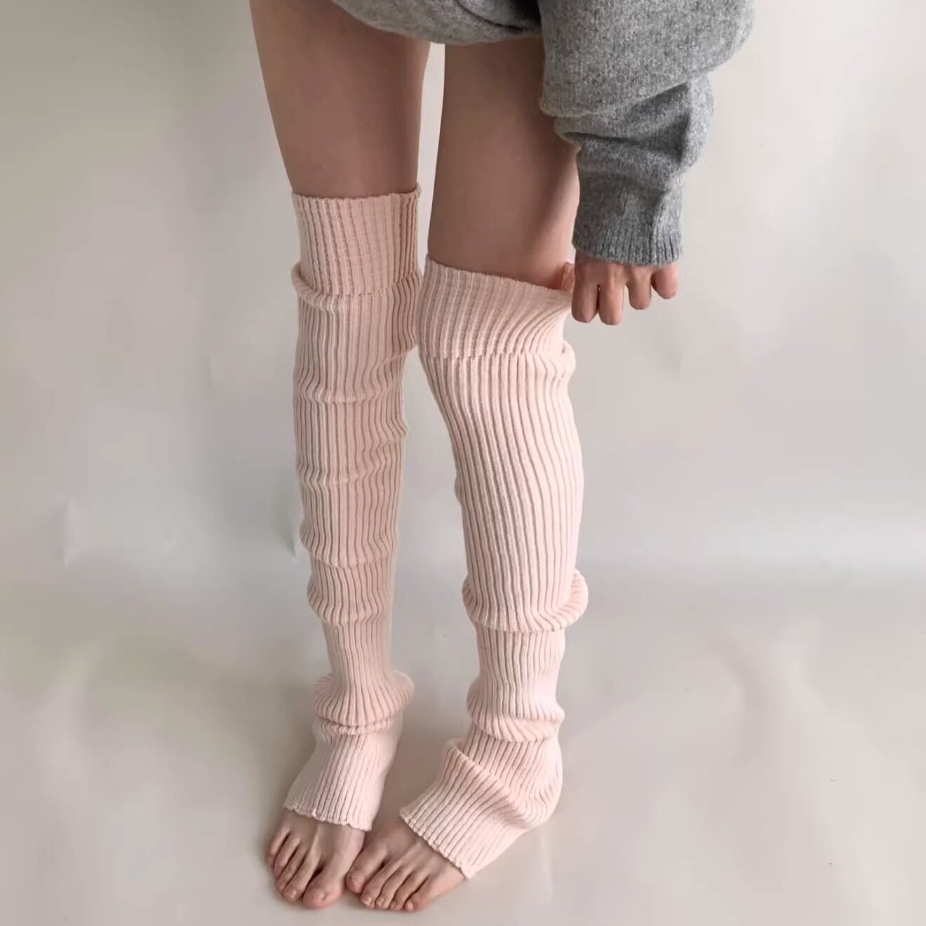 Wuuuus粉色长筒过膝袜套女秋冬保暖芭蕾风搭瑜伽裤踩脚堆堆袜腿套,女士内衣/男士内衣/家居服,长筒袜,淘宝优惠券,粉丝福利购,淘宝优惠卷