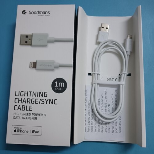 亚马逊外贸Goodmans原装1米/2米C48MFI认证苹果数据线 超结实抗拉防缠绕