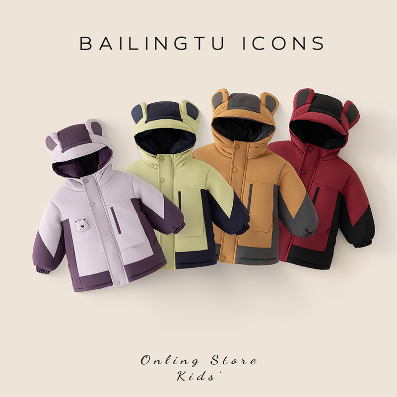 宝宝冬季冲锋衣夹棉加绒加厚外套