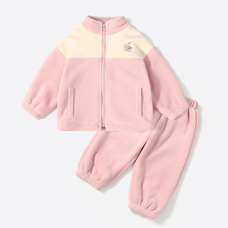 宝贝春秋冬季加厚加绒两件套装潮