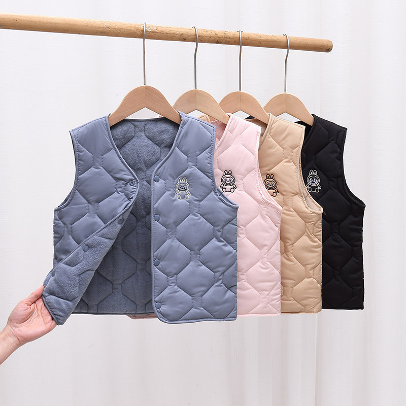 儿童羽绒棉马甲秋冬男童加绒保暖加厚背心中大童校服神器女童外穿,童装/婴儿装/亲子装,马甲,淘宝优惠券,粉丝福利购,淘宝优惠卷