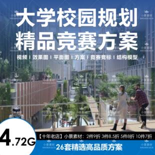 国内外大学校园、校区规划设计及竞赛竞标获奖方案文本素材合集