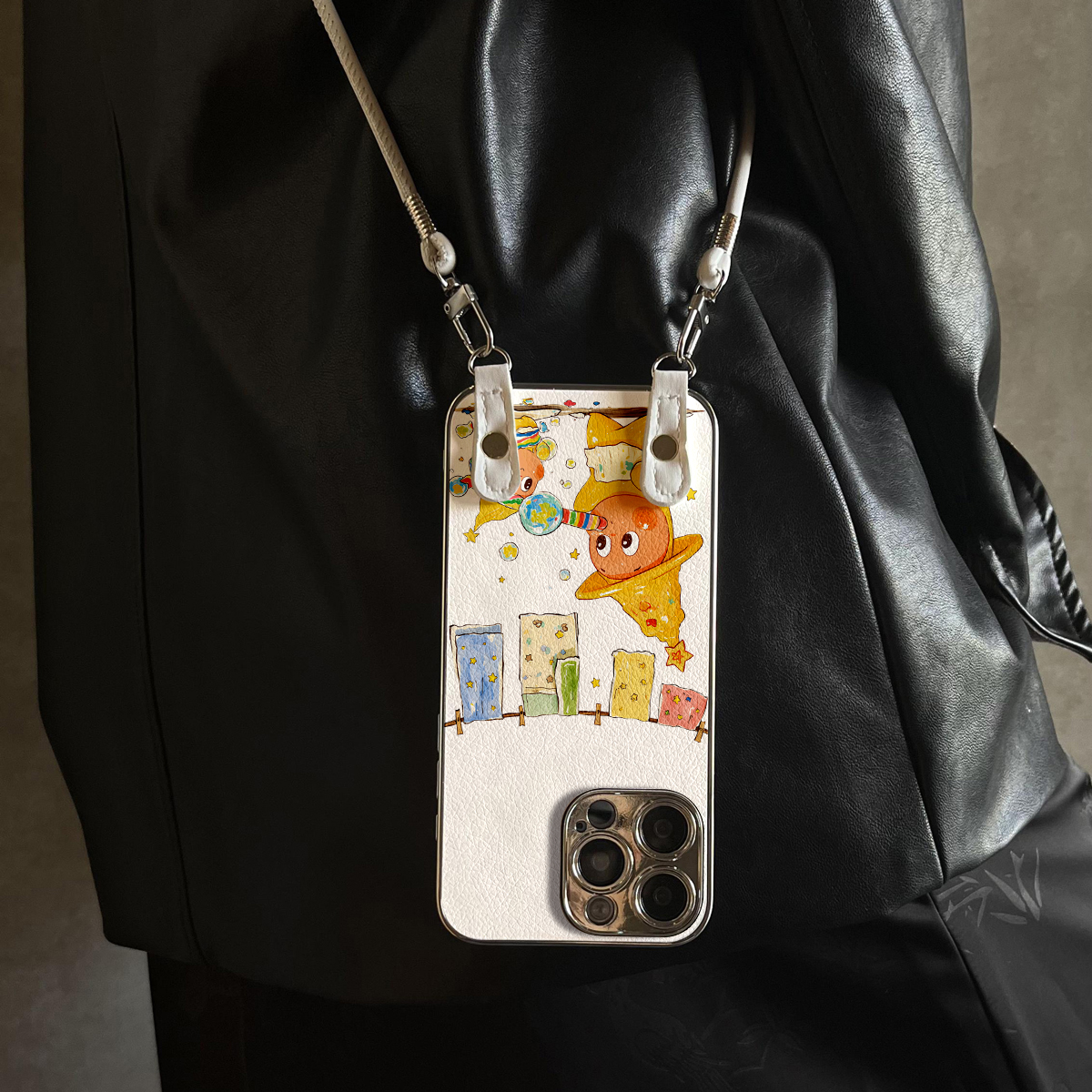 适用于OPPOReno14Pro手机壳晾衣星人新款带挂绳FINDx9/x8s/x7ultra全包x6/5防摔硅胶7/8/9女10/11pro十12套13