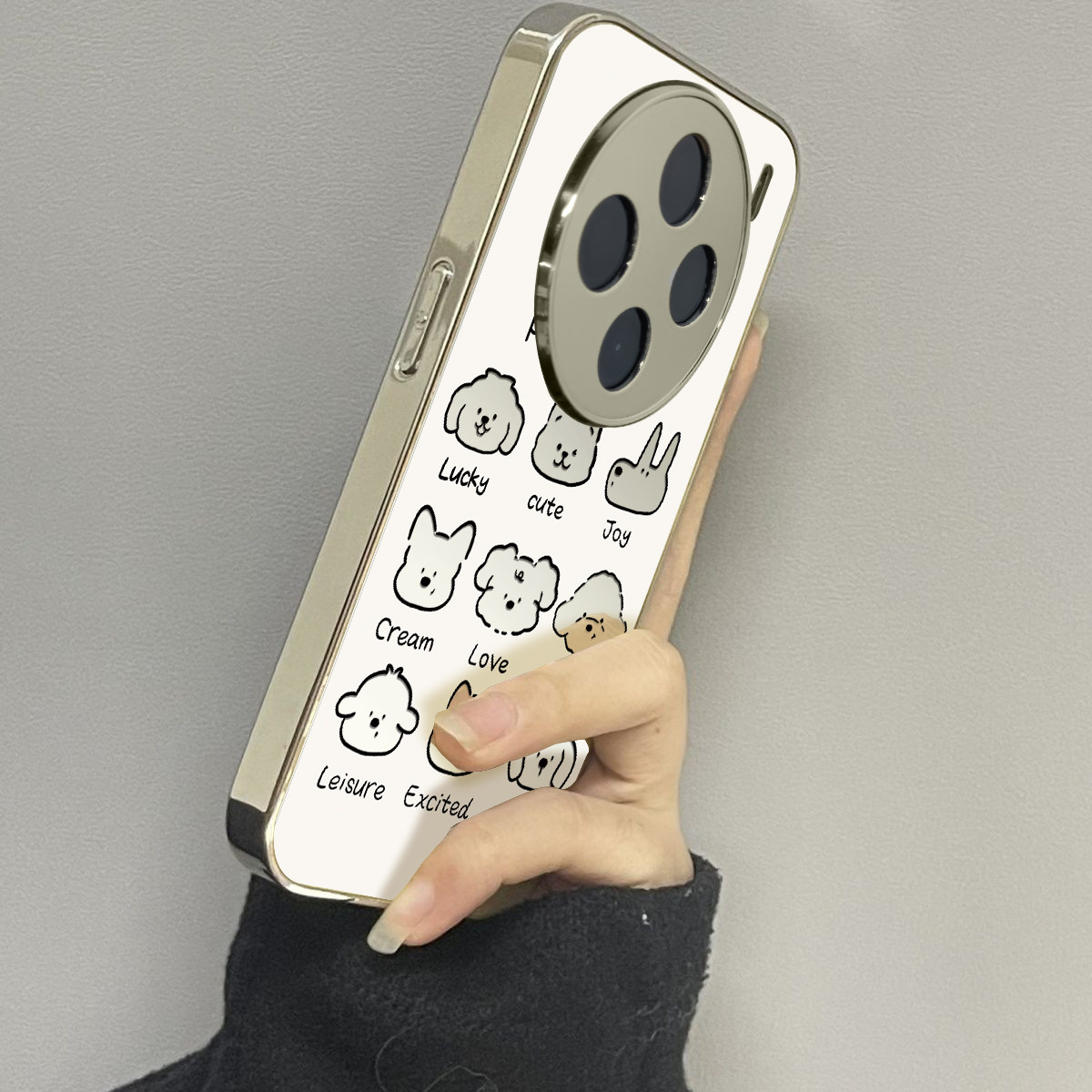 适用于vivox100pro手机壳镜面九宫格狗高级感vivix60/70/80pro外硅胶全包防摔x90s新款女潮牌vivox90/x100套图片