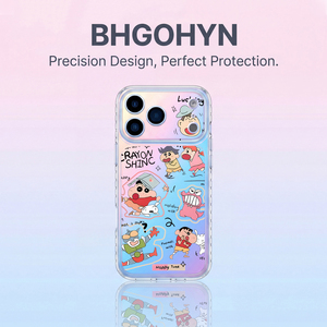 适用于苹果17promax手机壳新品磨砂IMD大视窗叹号小新全包iphone16pro套硅胶防摔高级感苹果15promax外女款17