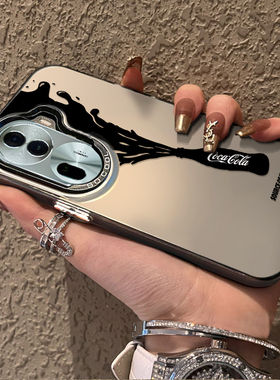 适用opporeno11pro手机壳黑色可乐高级感Findx5/6/7ultra外硅6胶全包a2pro防摔8pro十外新款7男女reno9套潮10