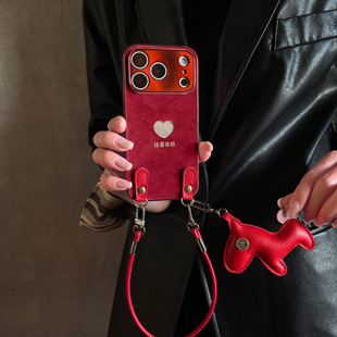 90S马年斜跨全包S30promini 100 17套防摔Y300带挂绳 适用vivox300Pro手机壳红色新款 诸事皆顺X200