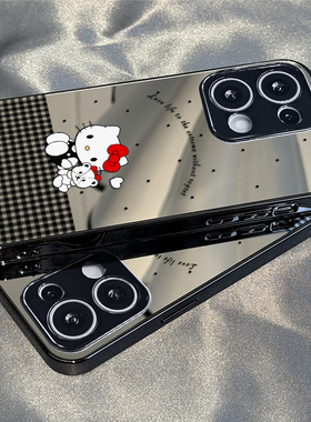 适用于OPPOReno14Pro手机壳KT猫小熊镜面高级感a2/a3pro硅胶全包5防摔6新款男女7/8/9潮Reno10/11pro十12套13