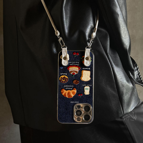 适用于OPPOReno15Pro手机壳牛仔甜品新款x9带挂绳FINDx8s/x7ultra全包x6/5防摔硅胶7/8/9女10/11pro12套13/14