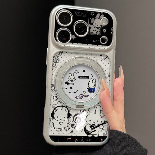 适用于苹果17promax手机壳柔彩PC兔几乐队iphone14/16pro套硅胶xs全包防摔15promax套网红高级感新款女13PRO