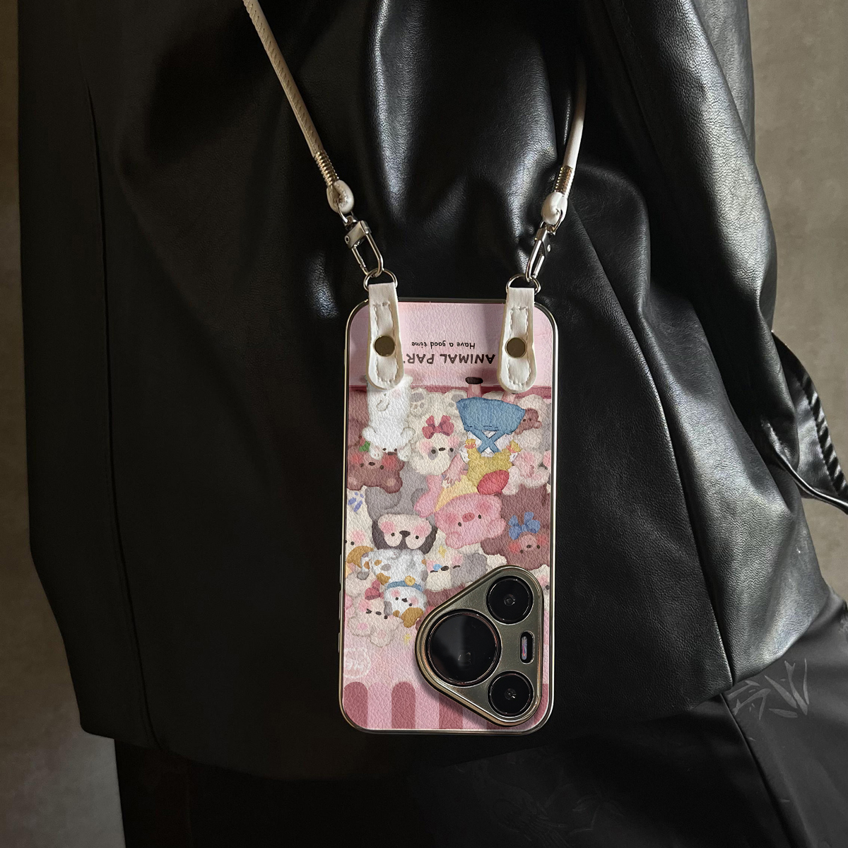 适用于华为Pura70pro手机壳新款粉红聚会Mate60/70pro十套50/40全包防摔P60/80带挂绳Nova14ultra/13/12外7/9