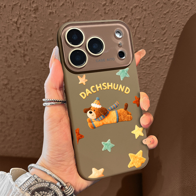 带镜头膜液态硅胶适用于苹果17promax手机壳毛绒彩星磁吸iphone14/16pro套全包防摔15ultra网红新款女12/13