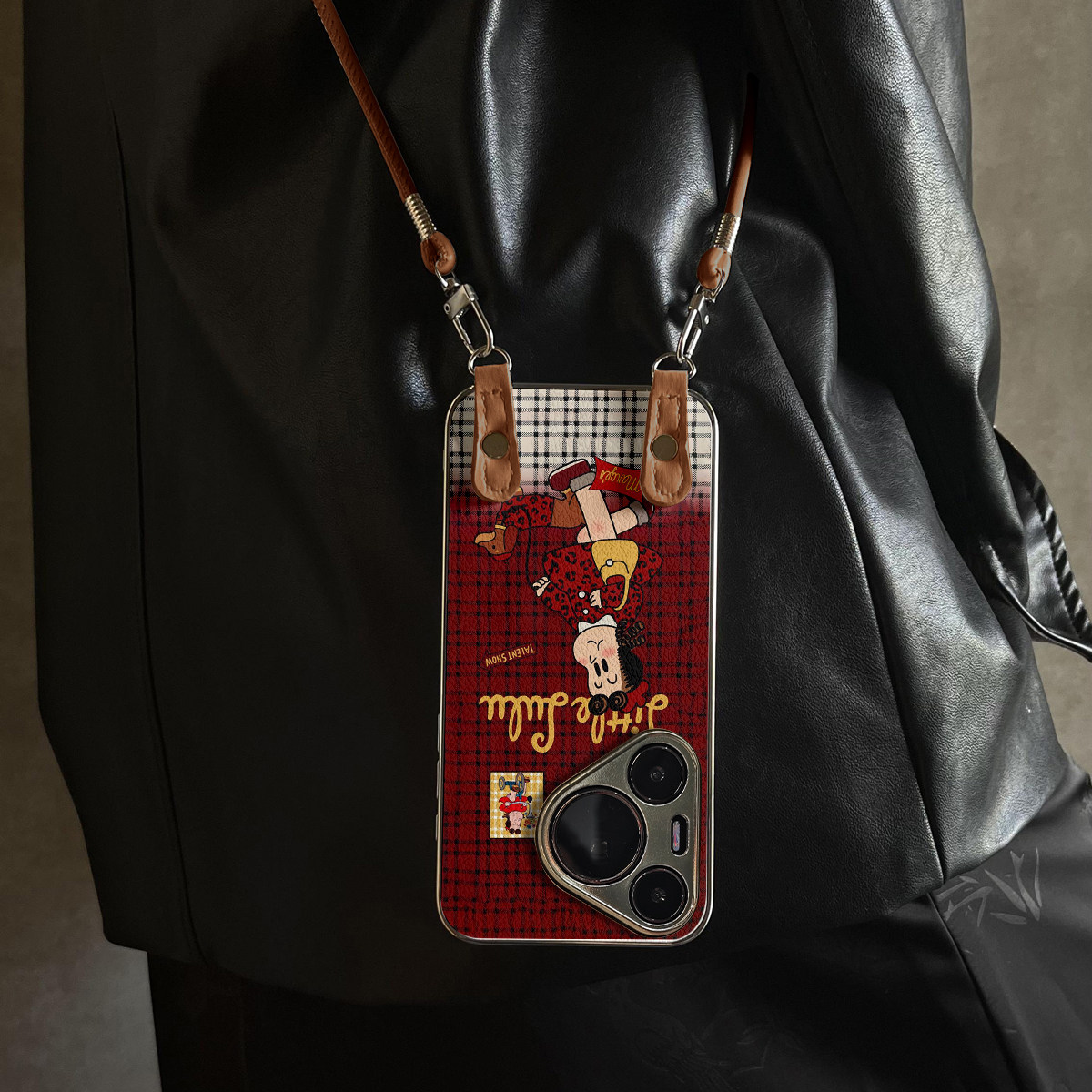 适用于华为Pura70pro手机壳新款遛狗露露Mate60/70pro十套50/40全包防摔P60/80带挂绳Nova14ultra/13/12外7/9