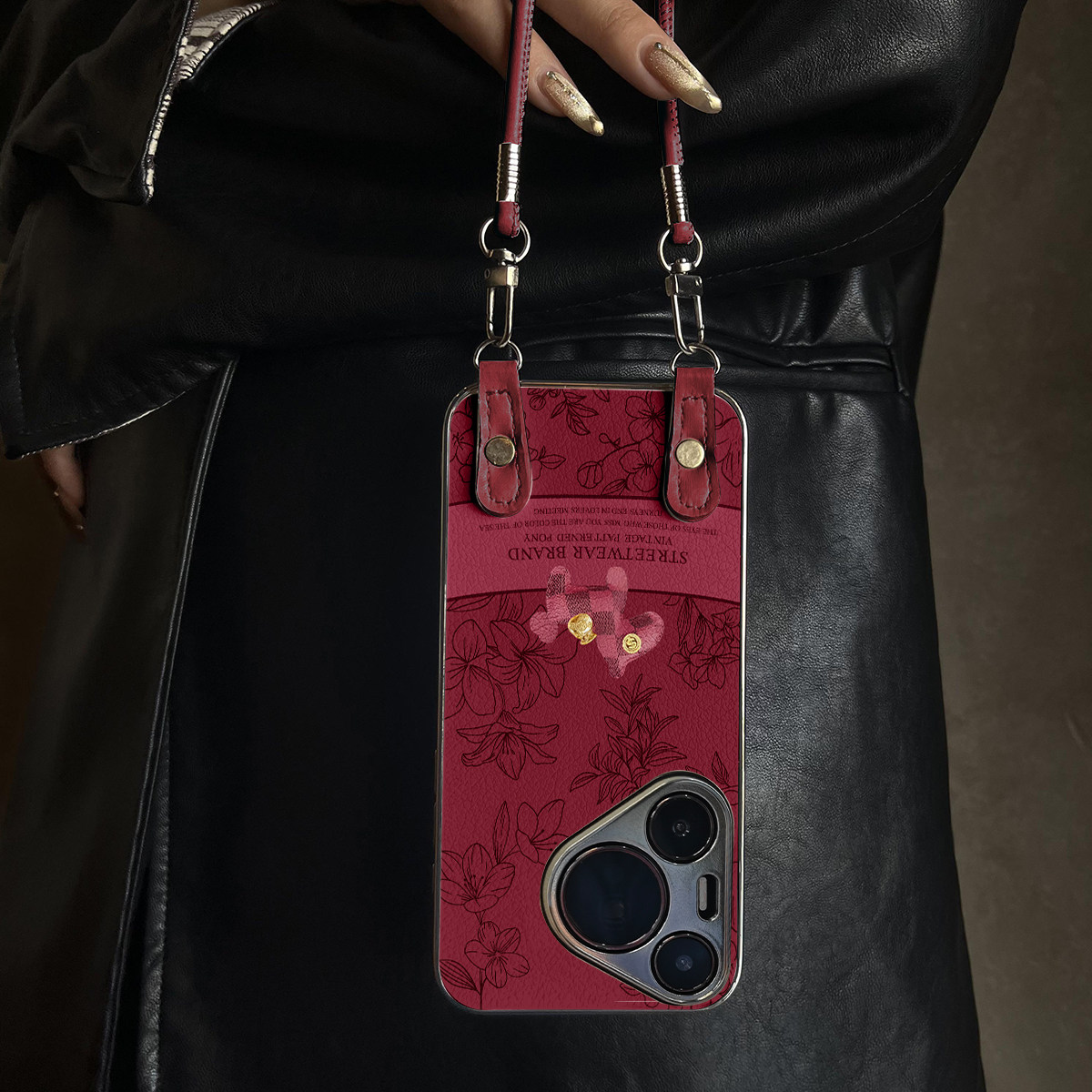 适用于华为Pura70pro手机壳新款富贵金马Mate60/70pro十套50/40全包防摔P60/80带挂绳Nova14ultra/13/12外7/9