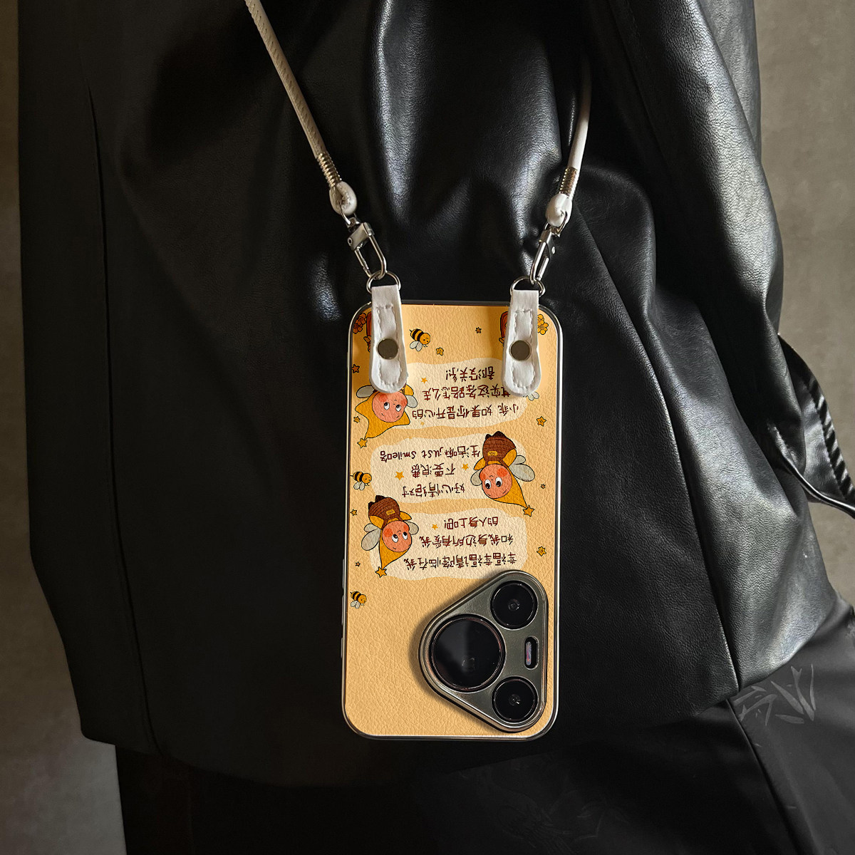 适用于华为Pura70pro手机壳新款蜜蜂星人Mate60/70pro十套50/40全包防摔P60/80带挂绳Nova14ultra/13/12外7/9