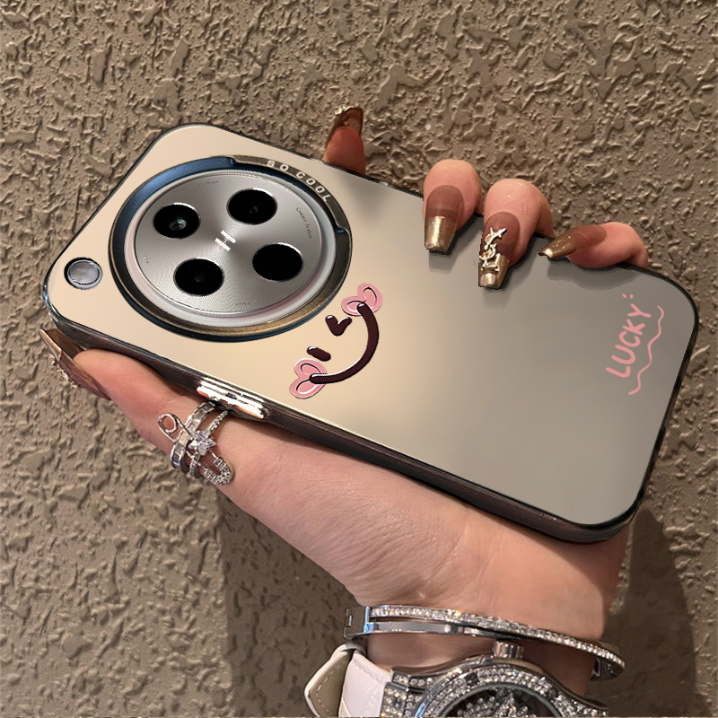 适用于OPPOfindx8pro手机壳高级感爱心笑脸彩银硅胶全包防摔FINDX8外新款网红男女潮牌oppofindx8pro套硬