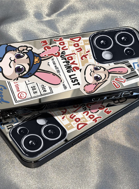 适用于OPPOReno14Pro手机壳兔子警官镜面高级感a2/a3pro硅胶全包5防摔6新款男女7/8/9潮Reno10/11pro十12套13