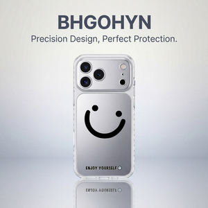 适用于苹果17promax手机壳新品磨砂IMD大视窗简约笑脸全包iphone16pro套硅胶防摔高级感苹果15promax外女款17