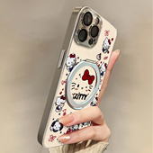 适用于苹果17promax手机壳带挂绳丘比特猫iphone14 16pro套硅胶xs全包防摔斜跨15ultra套网红11新款 xr女13PRO