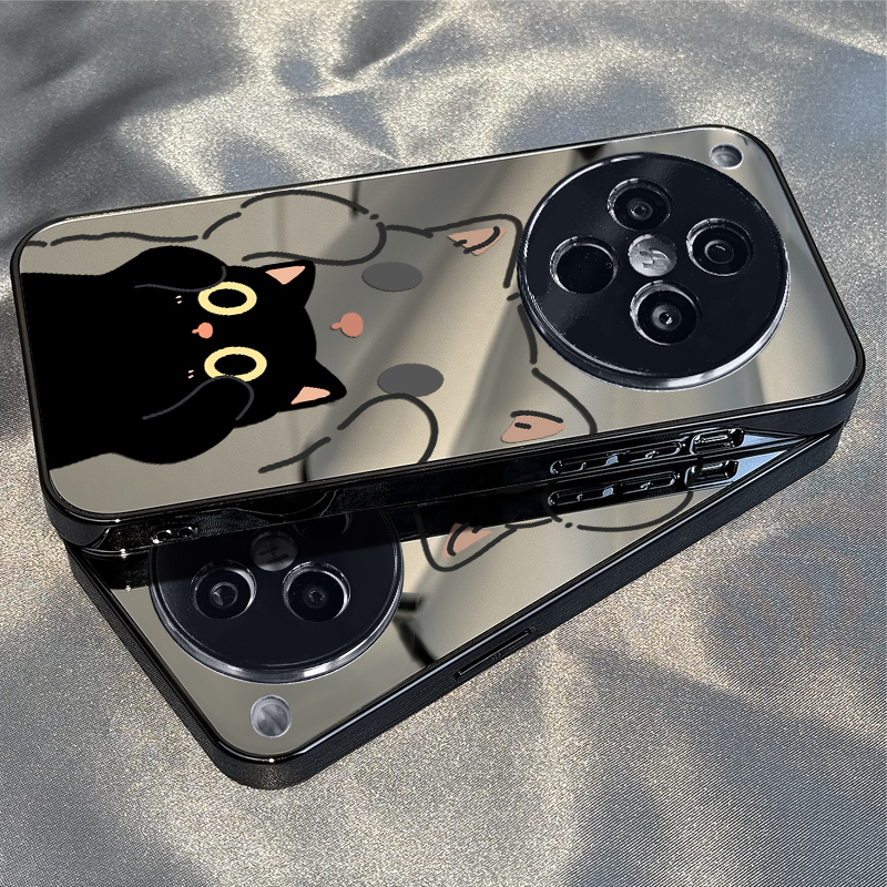适用于OPPOfindx8Ultra手机壳揉眼黑猫高级感findx5pro硅胶全包防摔个性X8S创意oppofindx7ultra套X8S+潮牌x6