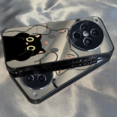 适用于OPPOfindx8Ultra手机壳揉眼黑猫高级感findx5pro硅胶全包防摔个性 X8S创意oppofindx7ultra套X8S 潮牌x6