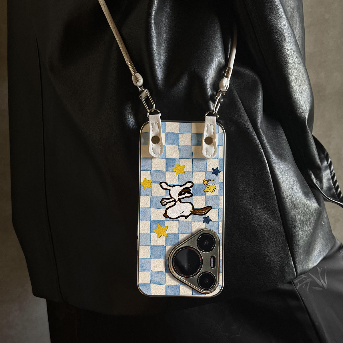 适用于华为Pura70pro手机壳新款雀跃小狗Mate60/70pro十套50/40全包防摔P60/80带挂绳Nova14ultra/13/12外7/9