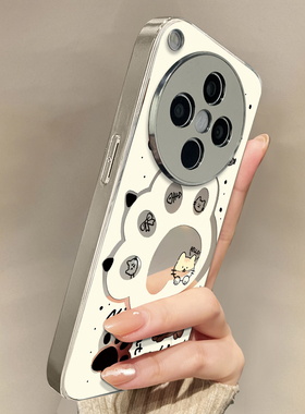 适用于OPPOfindx8Ultra手机壳镂空猫爪电镀镜面全包防摔FINDX8s外新款网红男女潮牌oppofindX8Splus套硬