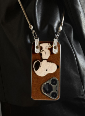 适用于华为Pura70pro手机壳新款毛绒狗狗Mate60/70pro十套50/40全包防摔P60/80带挂绳Nova14ultra/13/12外7/9