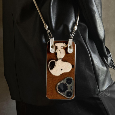 适用于华为Pura70pro手机壳新款毛绒狗狗Mate60/70pro十套50/40全包防摔P60/80带挂绳Nova14ultra/13/12外7/9